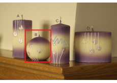 Lima Blooming meadow candle light purple ball 80 mm 1 piece