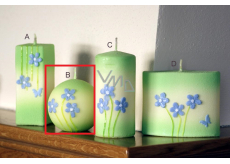 Lima Blooming meadow candle light green ball 80 mm 1 piece