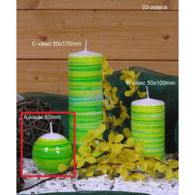 Lima Twist candle green ball 60 mm 1 piece