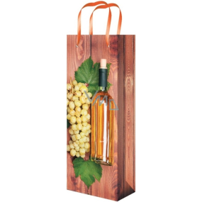 Angel Gift paper bag for a bottle 36 x 12 x 9 cm brown with wine