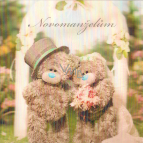 Me to You 3D Envelope Greeting Card Wedding teddy bears at the gate 15.5 x 15.5 cm