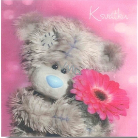 Me to You 3D Envelope Greeting Card, gerbera teddy bear, 15.5 x 15.5 cm