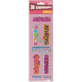 Nekupto 3D Stickers with the name Andrea 8 pieces