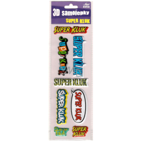 Nekupto 3D Stickers with the name Super boy 8 pieces