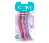 Gillette Venus 3 Colors razor with lubricating strip 3 colours, 3 pieces for women