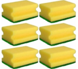 Tinky Dish Sponge Shaped 9 x 6 x 4 cm 6 pieces