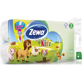 Zewa Kids Aqua Tube toilet paper 3 ply 150 pieces 8 pieces, roll that can be washed