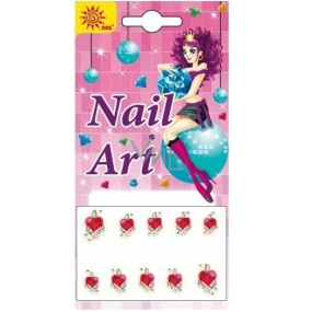 Self-adhesive nail decorations red 03 16 x 8 cm 1281
