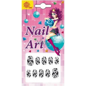Self-adhesive nail decorations black 11 16 x 8 cm 1280