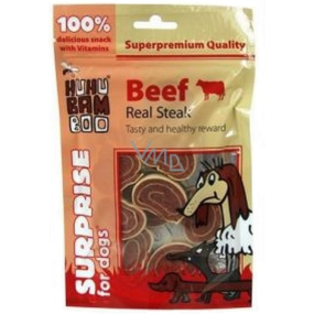 Huhubamboo Real beef steak natural meat delicacy for dogs 75 g