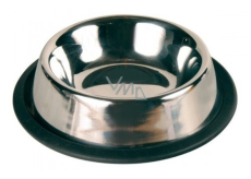 Trixie Bowl stainless steel with rubber 0,45 l 20 cm