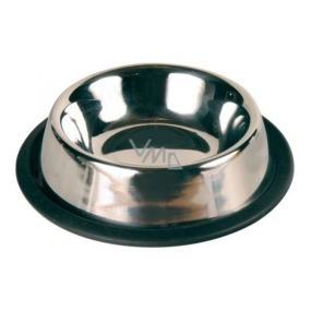 Trixie Bowl stainless steel with rubber 2,1 l 33,5 cm