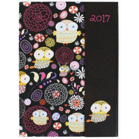 Albi Diary with magnet Owls 13 cm × 18 cm × 1 cm