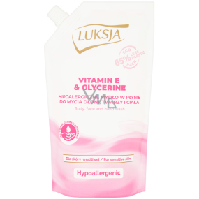 Luksja Hypo Allergenic Vitamin E & Glycerin liquid soap refill 400 ml