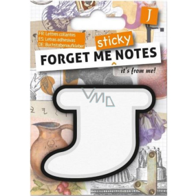 EP Line Forget me sticky notepad letter J