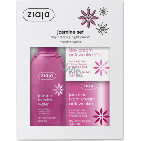 Ziaja Jasmine 50+ day cream 50 ml + night cream 50 ml + micellar water 200 ml, cosmetic set