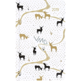 Albi Diary 2019 pocket weekly Golden Deer 15.5 x 9.5 x 1.2 cm