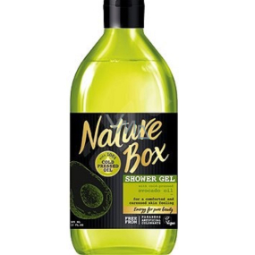 Nature Box Avocado Regenerating shower gel with 100% cold pressed oil, suitable for vegans 385 ml