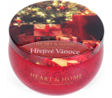 Heart & Home Warm Christmas Soy scented candle in a can burns up to 30 hours 125 g