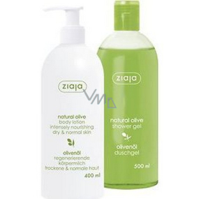 Ziaja Oliva body lotion for dry and normal skin 400 ml + Oliva shower gel 500 ml, duopack
