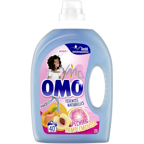 Omo Essences Naturelles Peche & Pamplemousse universal washing gel, white and permanent color laundry 40 doses 2 l