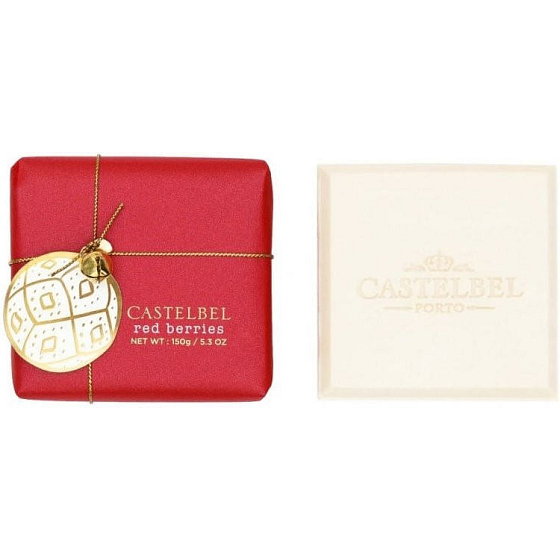 Castelbel Red Berries - Red berries Christmas toilet soap with a bell 150 g