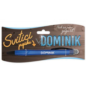 Nekupto Glowing pen with the name Dominik, touch tool controller 15 cm