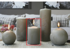 Lima Ice Grey Candle Cylinder 70 x 100 mm 1 piece