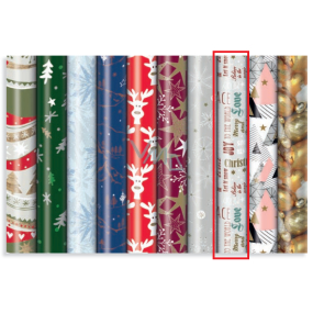 Zöwie Gift wrapping paper 70 x 200 cm Christmas silver - lettering