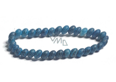 Agate blue dragon bracelet elastic natural stone, ball 6 mm / 16 - 17 cm
