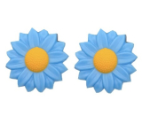 Plastic Nova Daisy hair elastic band blue 2 pieces