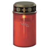 Emos Cemetery candle red with LED light 7 x 12,5 cm