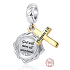 Sterling silver 925 Religious spells Philippians 4:19, 2in1 pendant for bracelet