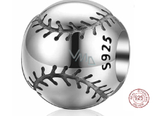 Charm Sterling silver 925 I Love Baseball Texas Rangers ball, bead on bracelet sport