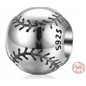 Charm Sterling silver 925 I Love Baseball Texas Rangers ball, bead on bracelet sport