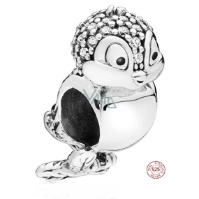 Charm Sterling silver 925 Disney Snow White bird, bead for bracelet, animal
