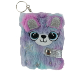 Albi Keychain rainbow teddy bear block furry 10 x 7 cm