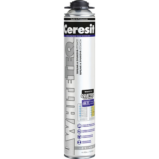 Ceresit White Teq pistol-mounted PU foam, 750 ml