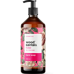 Wood Santal & Rose liquid hand soap 1 l, dispenser