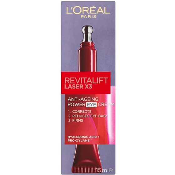 L'Oréal Paris Revitalift Laser X3 Eye Cream, 15 ml