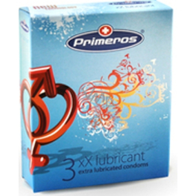 Primeros Xx Lubricant Condom Extra Wet 3 pieces