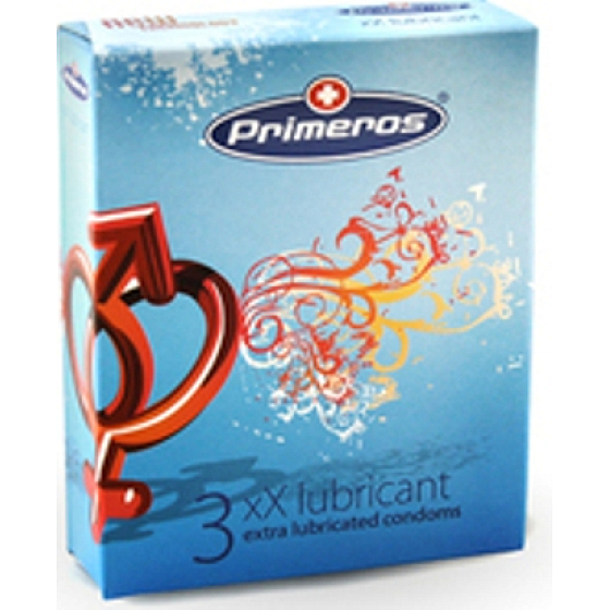 Primeros Xx Lubricant Condom Extra Wet 3 pieces