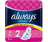 Always Classic Standard Maxi intimate inserts 9 pieces