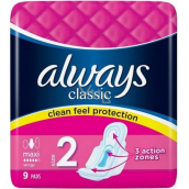 Always Classic Standard Maxi intimate inserts 9 pieces