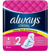 Always Classic Standard Maxi sanitary pads 9 pieces