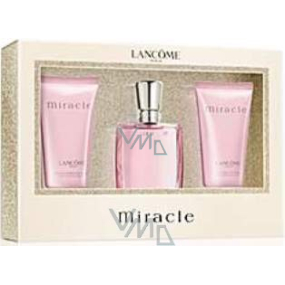 Lancome Miracle perfumed water for women 30 ml + body lotion 50 ml + shower gel 50 ml, gift set