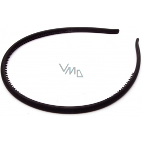 Narrow headband black matt 0.6 cm