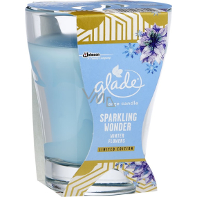 Glade by Brise Sparkling Wonder Winter Flowers scented large candle in glass, burning time up to 52 hours 224 g