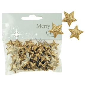 Stars with glitters 50 pieces gold, 2 cm