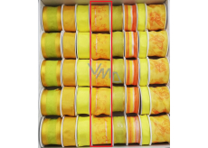 Ditipo Fabric ribbon with wire yellow with flowers 2 mx 40 mm